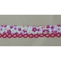 Biais picot liberty Rose et fuchsia