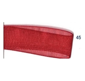 Ruban organdi rouge