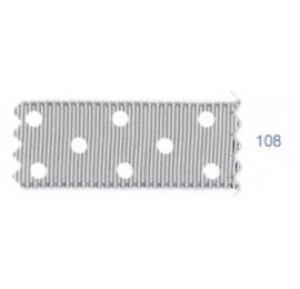 Ruban à pois imprimé sur 2 faces gris