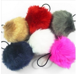 Pompons fourrures couleur