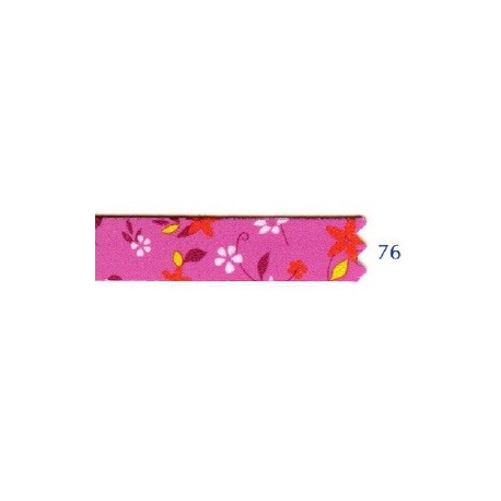 Galon fleurs 10 mm fuchsia 76