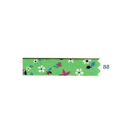 Galon fleurs 10 mm vert 88