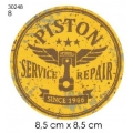 Ecusson automobile 8 piston rond