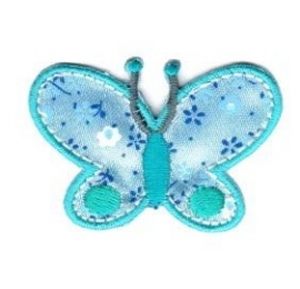 Ecusson papillon bleu