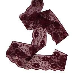 Dentelle nylon 55 mm Bordeaux