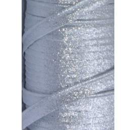 Biais passepoil lurex argenté
