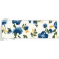 Biais aux petites fleurs bleus. 100% coton. Made in CEE.