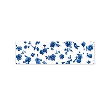 Biais aux jolies petites fleurs bleus. 100% coton. Made in CEE.