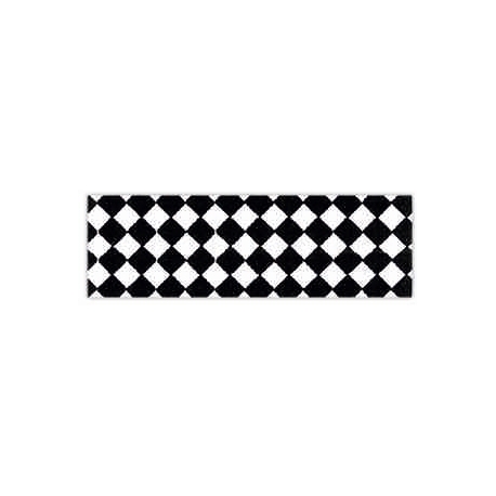 biais imprimé Damier noir et blanc carré