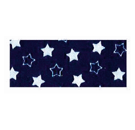 Biais imprimé 7703 étoile Bleu Marine