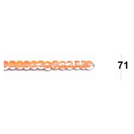 Ruban paillettes rondes orange 71