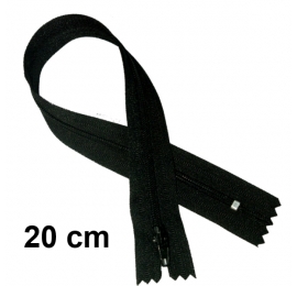 Fermeture 20cm : Noir pour jupes et pantalons