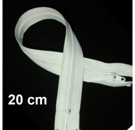 Fermeture 20cm : Blanc pour jupes et pantalons