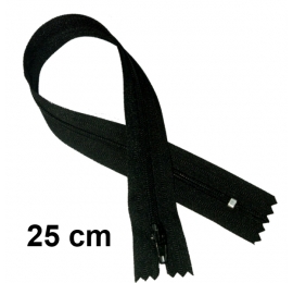 Fermeture 25cm : Noir pour jupes et pantalons