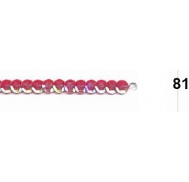 Ruban paillettes rondes rose 81