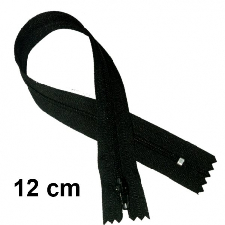 Fermeture 12cm : Noir pour jupes et pantalons