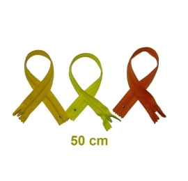 Fermeture robes ou coussins 50cm : les jaunes et oranges