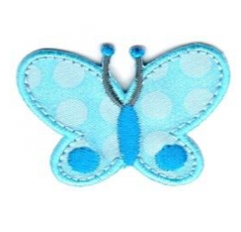 Ecusson papillon bleu clair