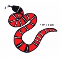 Ecusson serpent rouge et noir