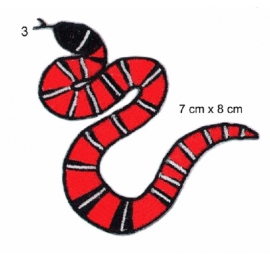 Ecusson serpent rouge et noir