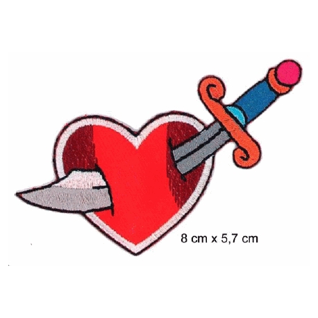 Ecusson sabre au coeur