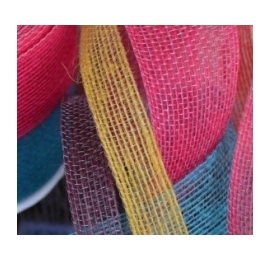 Ruban de jute fuschia