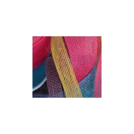 Ruban de jute fuchsia