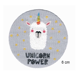 Écussons enfant rond unicorn power