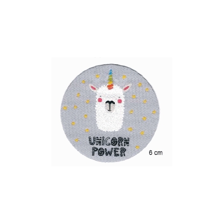 Écussons enfant rond unicorn power