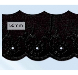 Broderie Anglaise 50 mm noir