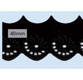 Broderie Anglaise 40 mm noir