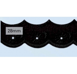 Broderie Anglaise 28 mm noir