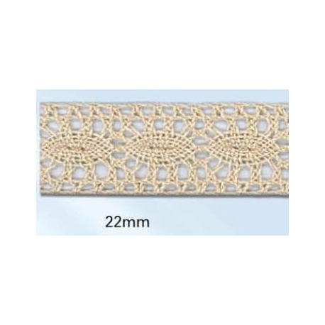 Dentelle coton 22 mm