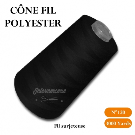 Cône 3000 yards polyester 580 Noir