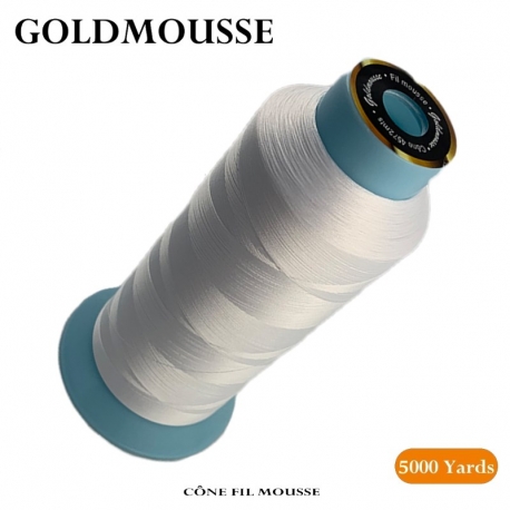 Cône fil mousse 5.000 Yds Blanc