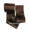 Ruban Large Satin Monoface Marron