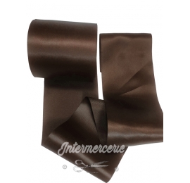 Ruban Large Satin Monoface Marron