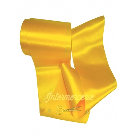 Ruban Large Satin Monoface Jaune