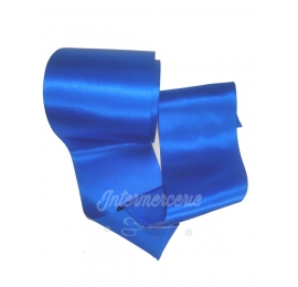 Ruban Large Satin Monoface Bleu roy