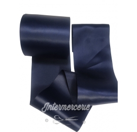 Ruban Large Satin Monoface Bleu marine