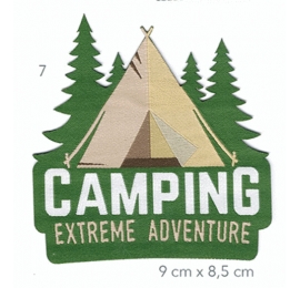 Écusson Montagne Camping extreme