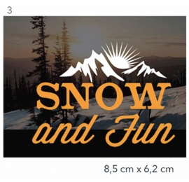 Écusson Camping snow and fun