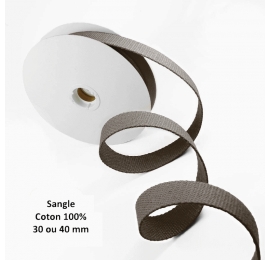 Sangle coton marron