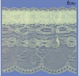 Dentelle nylon triple 50 mm écru