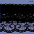 Dentelle nylon triple 50 mm noir