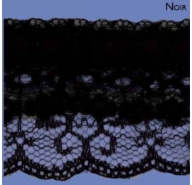 Dentelle nylon triple 50 mm noir