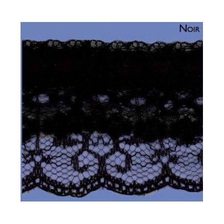 Dentelle nylon triple 50 mm noir