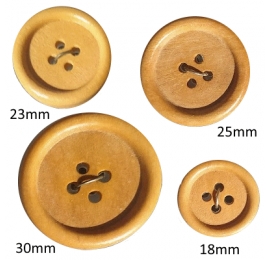 Bouton de Bois rond 4 trous