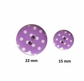 Bouton Pois Mauve