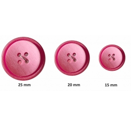 Bouton confection 4 trous Fuchsia